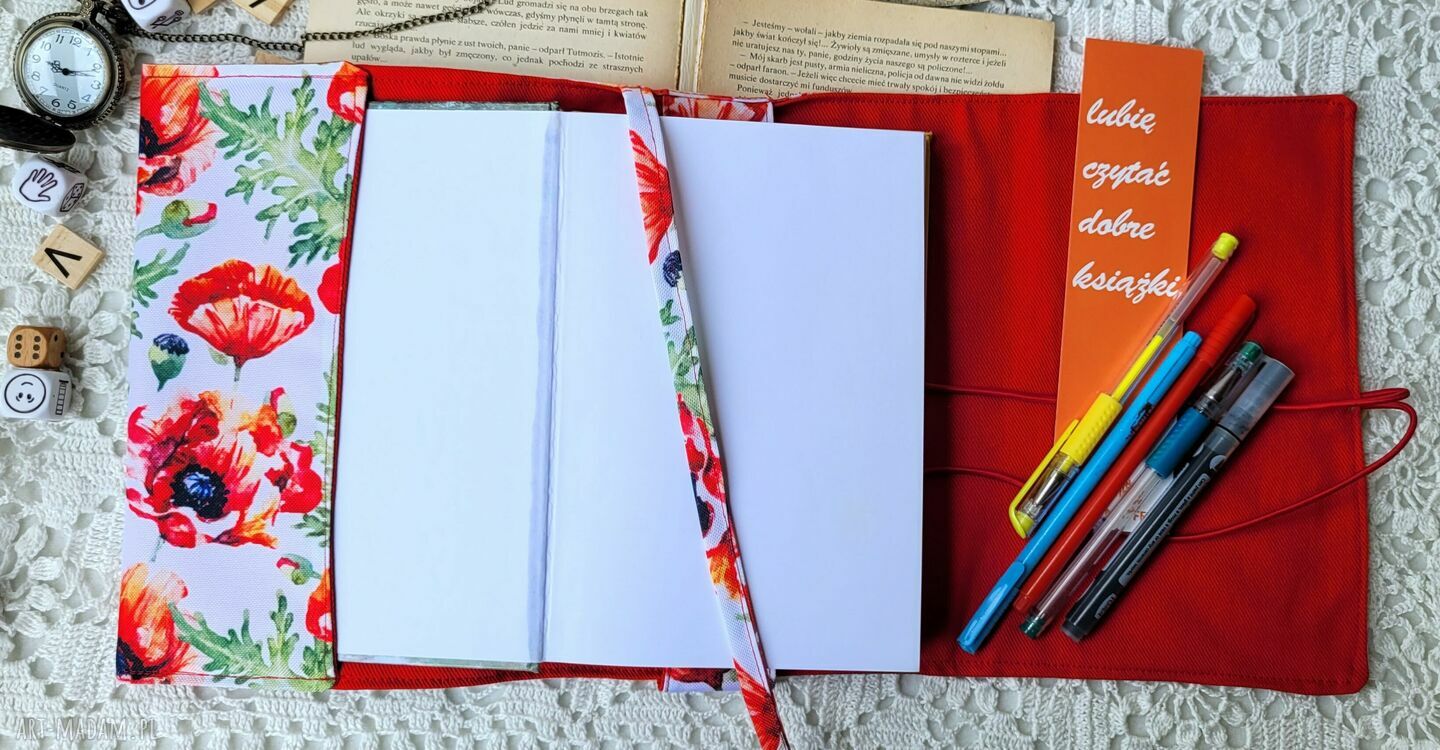 Wodoodporne etui na książkę/notes: maki