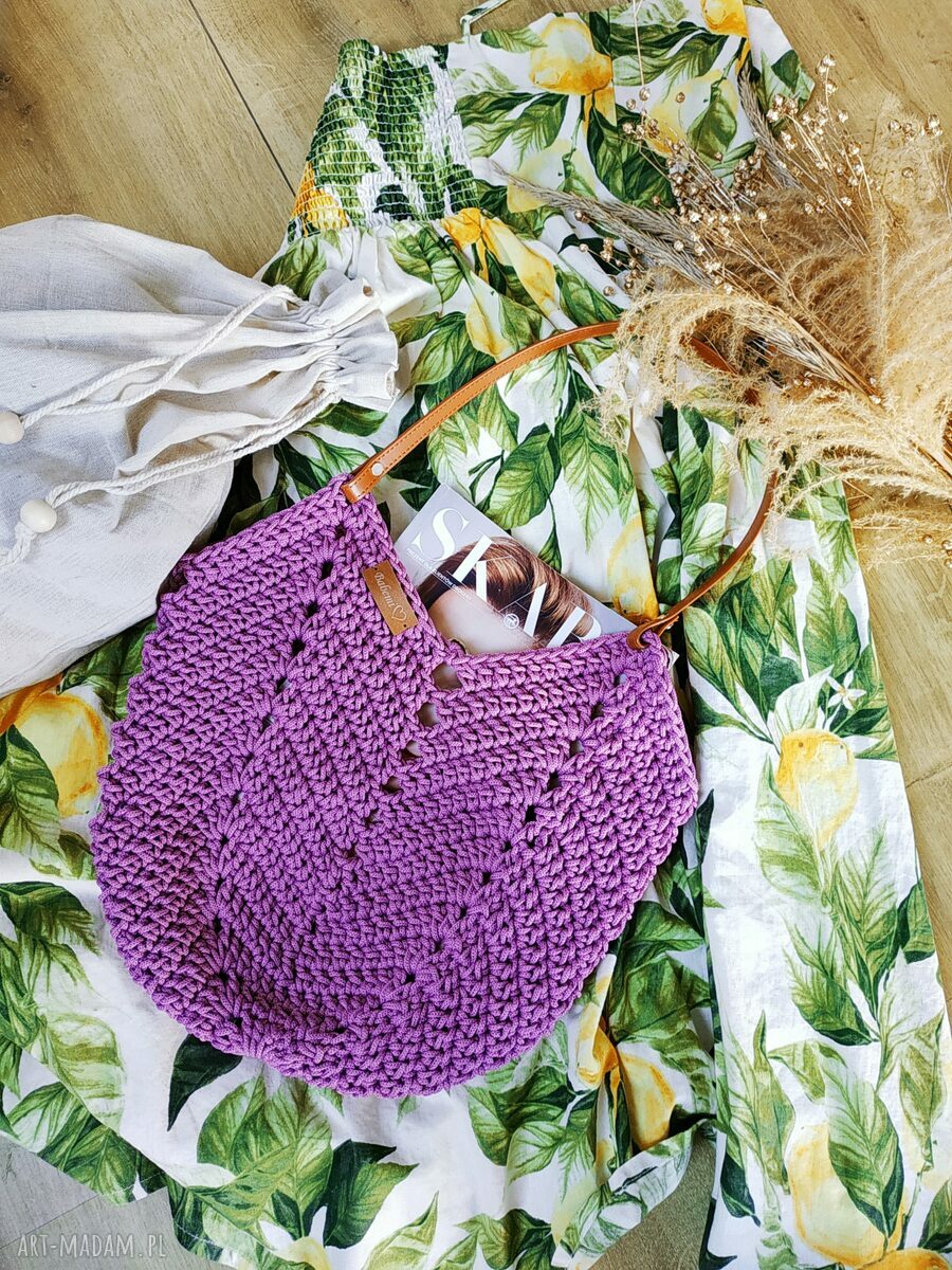 Tulip Bag - wodoodporna torba na ramię z poliestrowego sznurka 3 mm