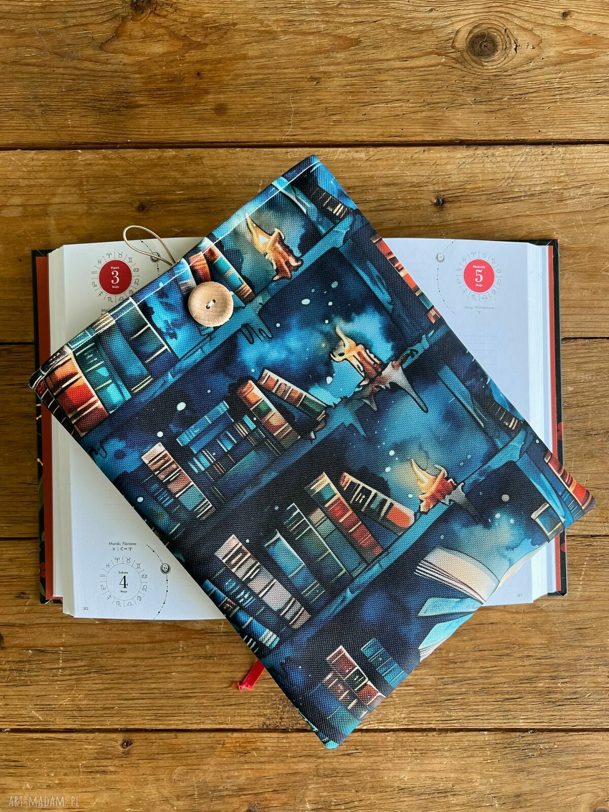 Wodoodporny pokrowiec na książkę, tablet, planer i notes - ręcznie szyty