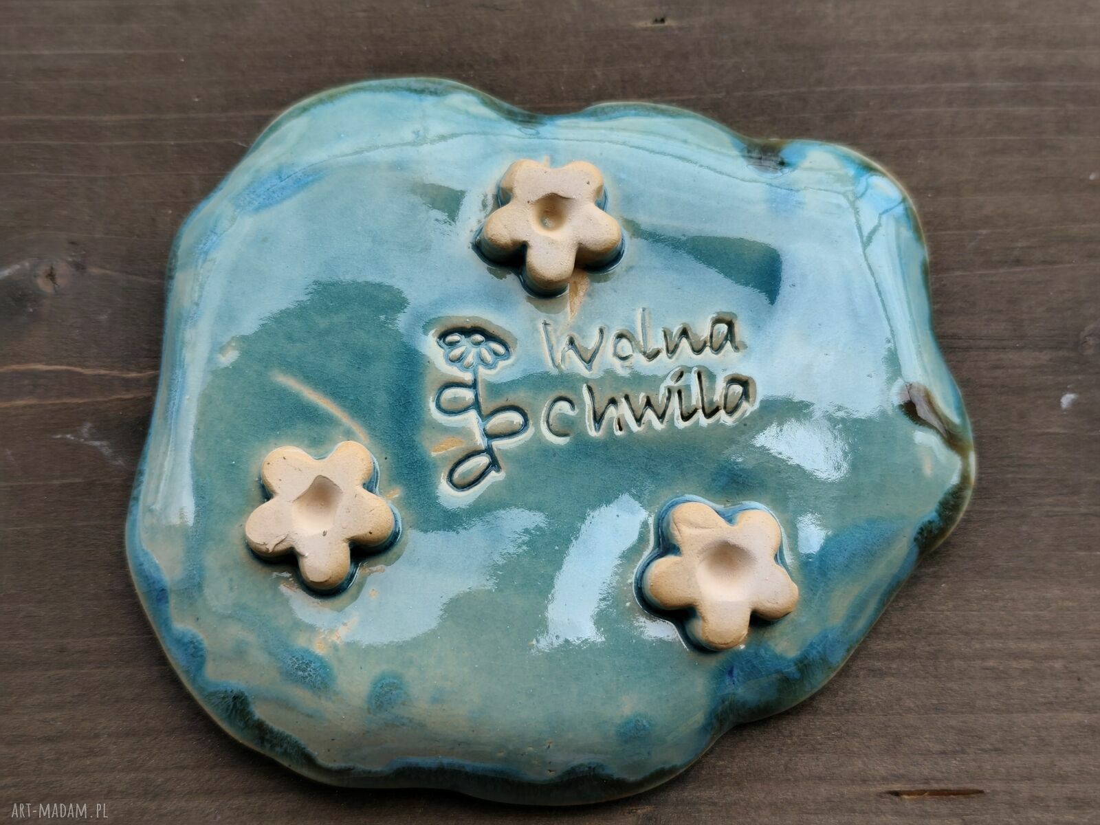 Mydelniczka ceramiczna - ręcznie wykonana do łazienki (Wolna Chwila)