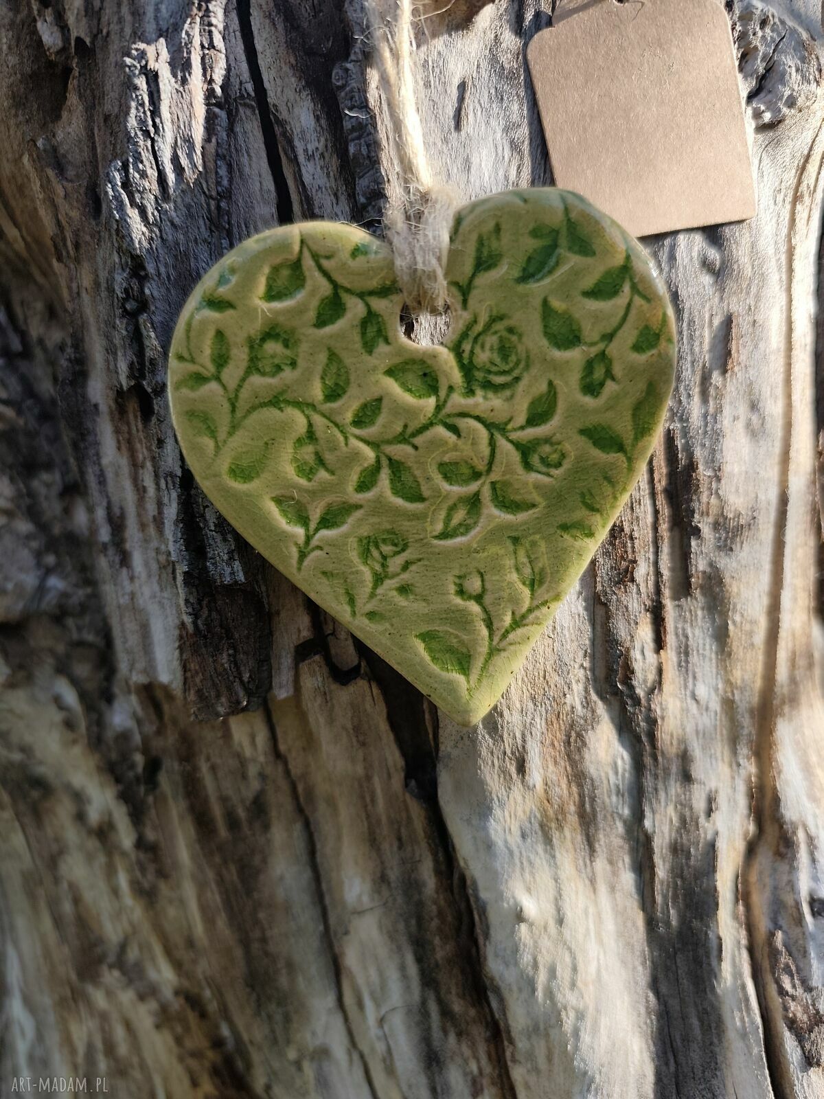 Serce ceramiczne - zawieszka handmade Wolna Chwila