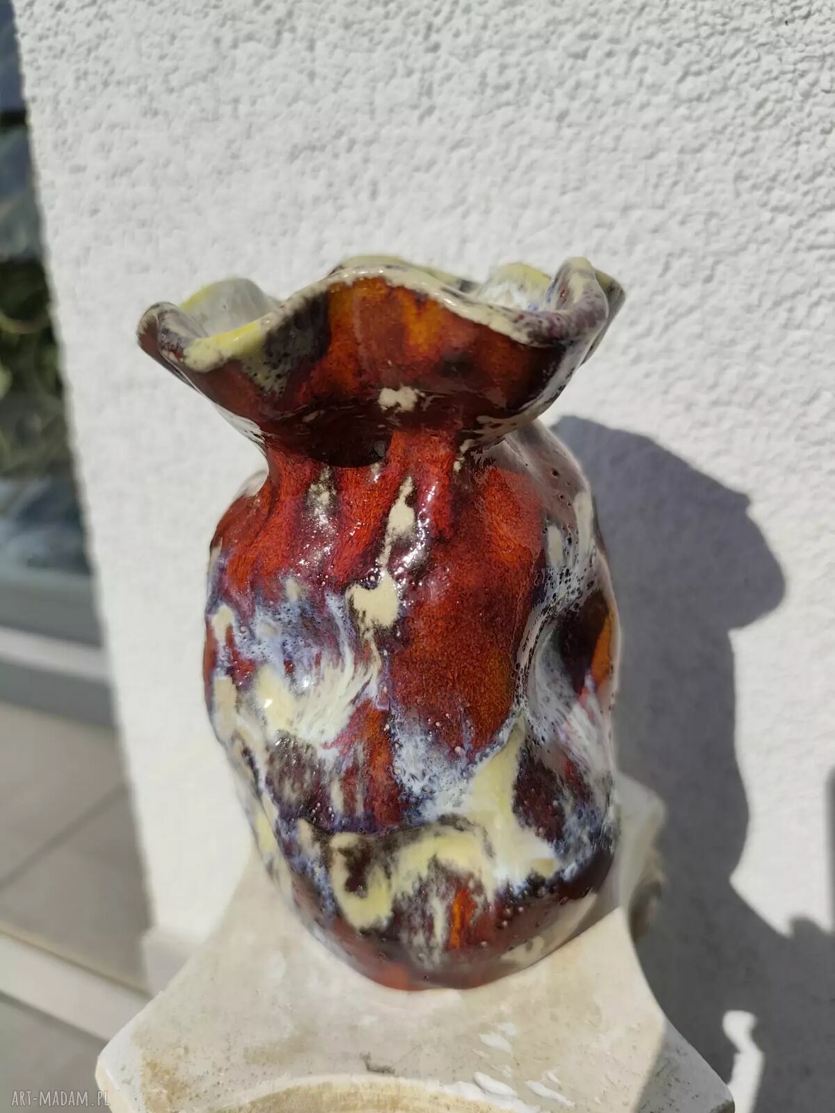 Kolorowy wazon ceramiczny handmade