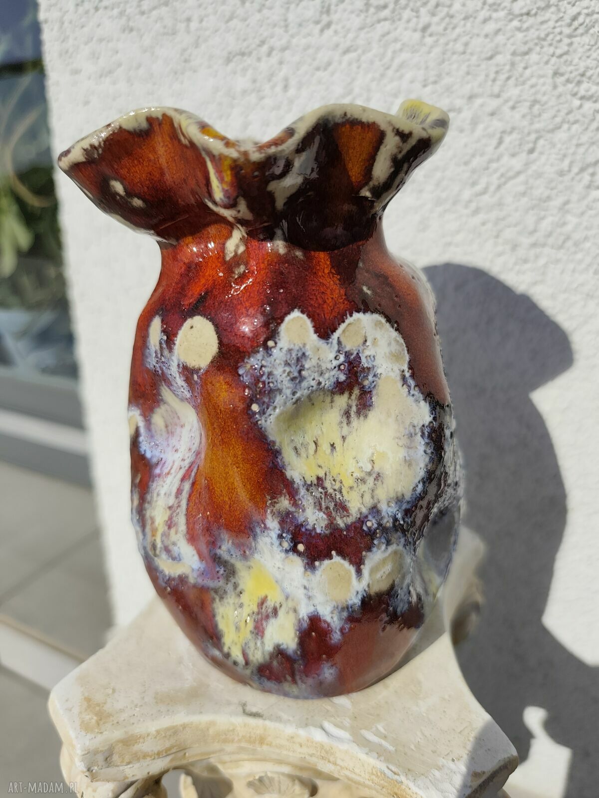 Wazon ceramiczny na kwiaty - ręczne wykonanie Wolna Chwila