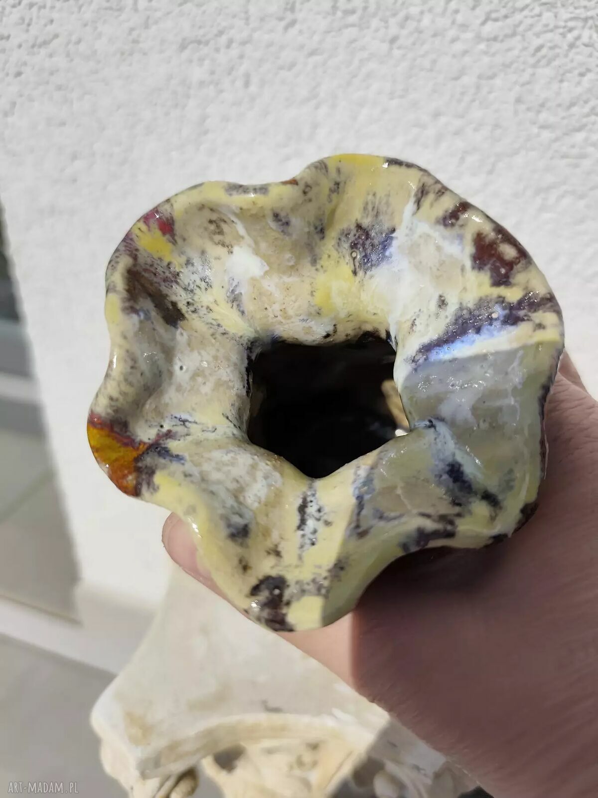 Kolorowy wazon ceramiczny handmade