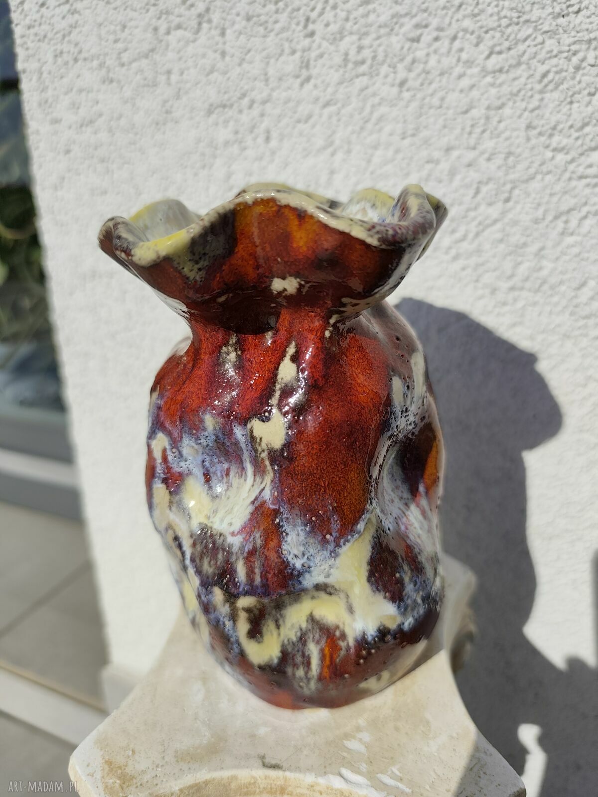 Wazon ceramiczny na kwiaty - ręczne wykonanie Wolna Chwila