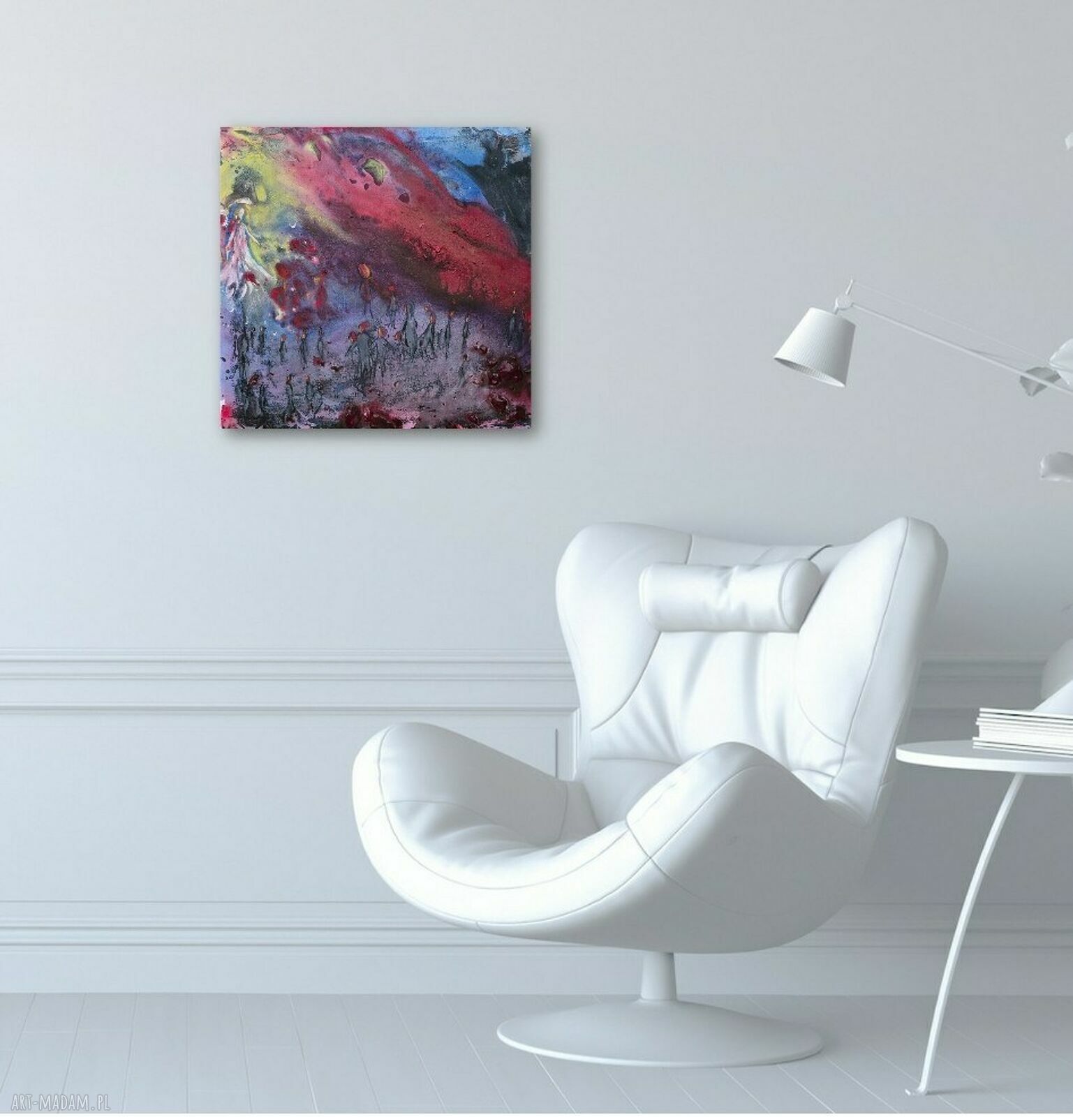 Wolyn - Ptaszarnia, ręcznie malowany obraz akrylowy 50x50 cm