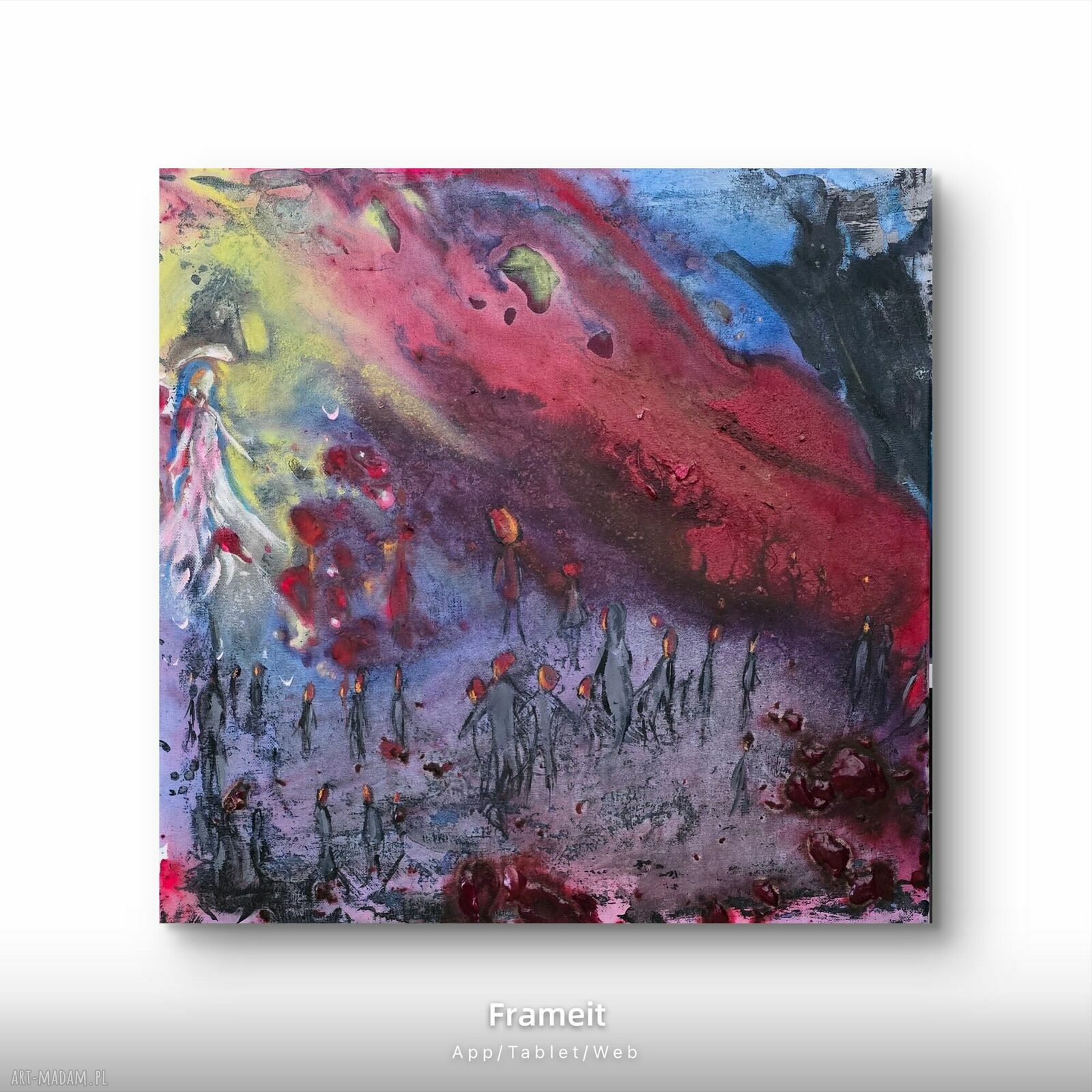 Wolyn - Ptaszarnia, ręcznie malowany obraz akrylowy 50x50 cm