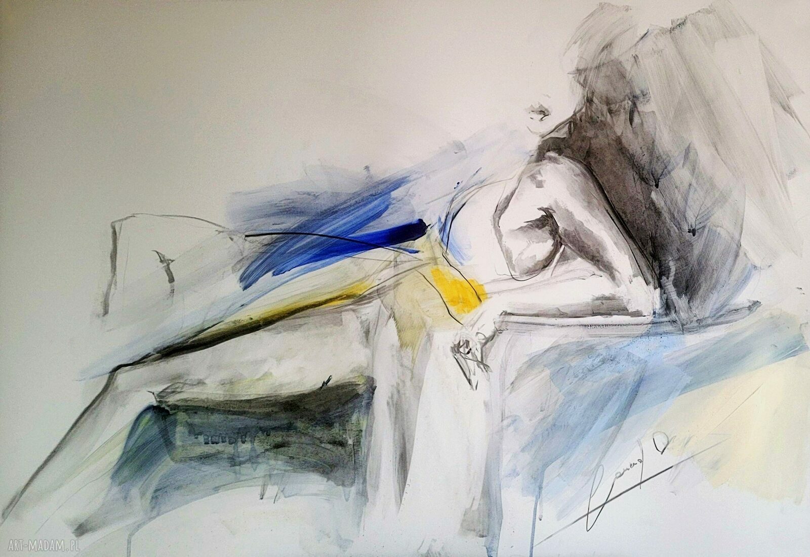 Woman 100x70 - zmysłowa grafika kobieca do sypialni