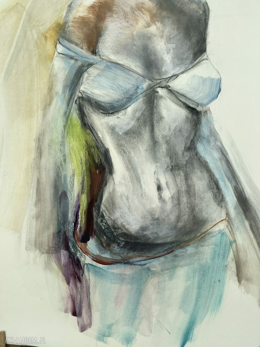 Kobieta - ręcznie robiony szkic 100x70 cm Louka