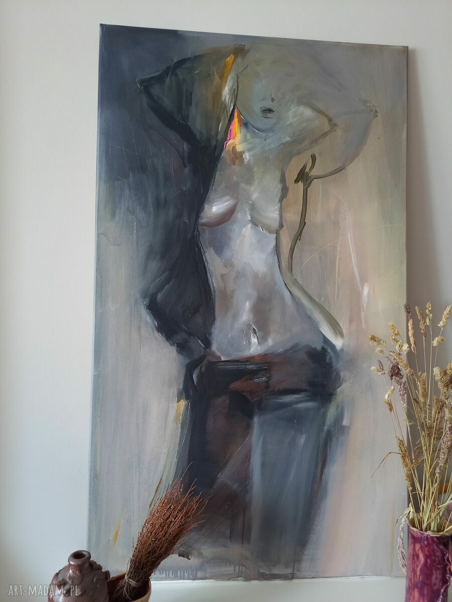 Kobieta - zmysłowy obraz akryl 120x60 cm do salonu