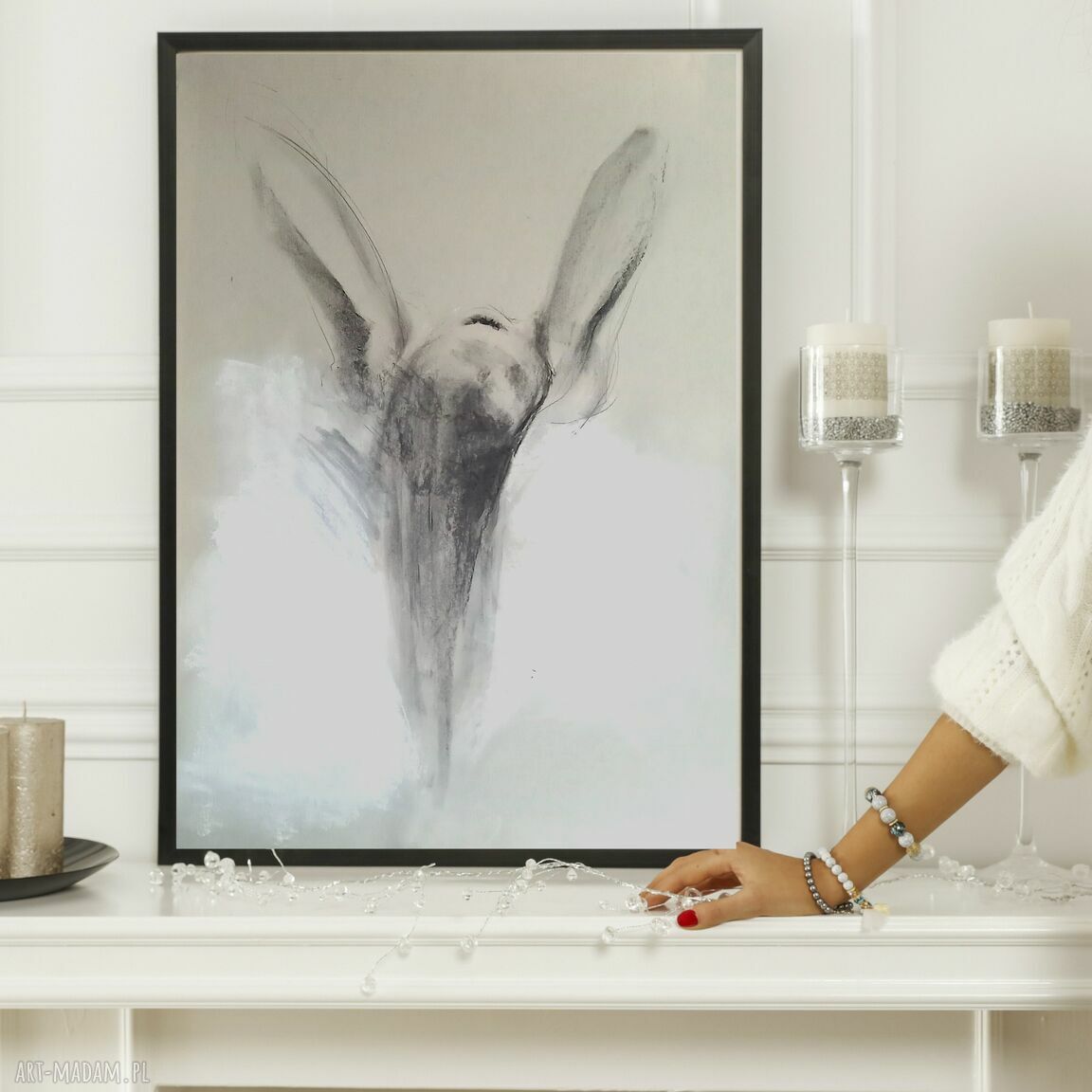 Obraz do sypialni 50x70 Kobieta w sztuce - Louka