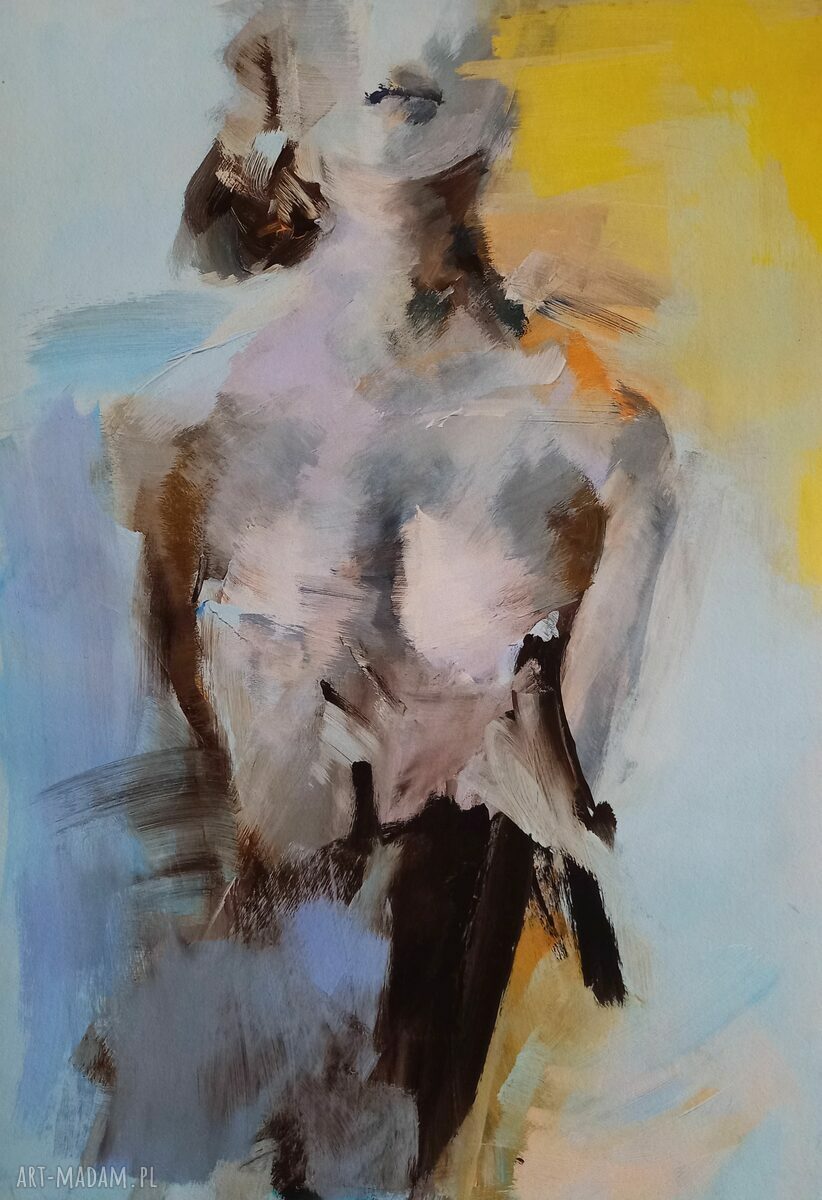 Zmysłowy obraz „Kobieta” 57x39 cm na papierze Giclee - do salonu i sypialni