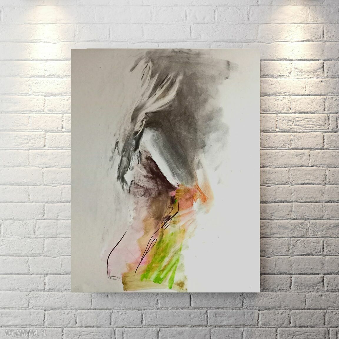Duży obraz do salonu 60x70 cm - Kobieta i miłość