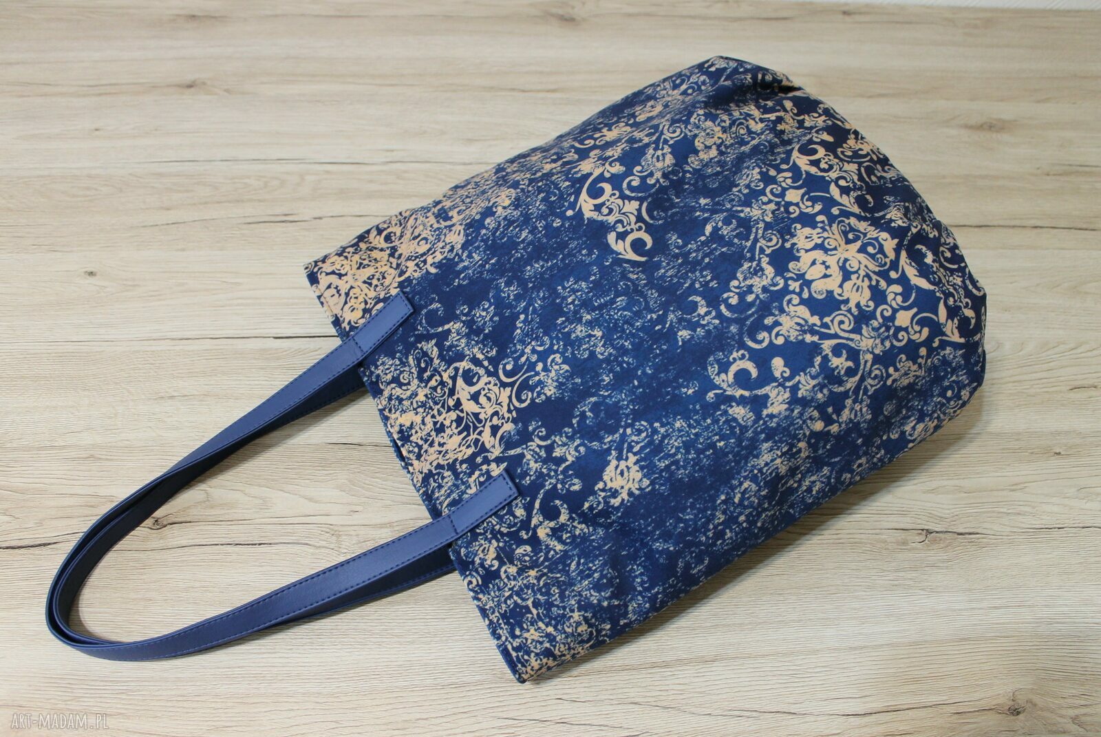 Worek Hobo - ornament vintage - pakowna torba na ramię A4