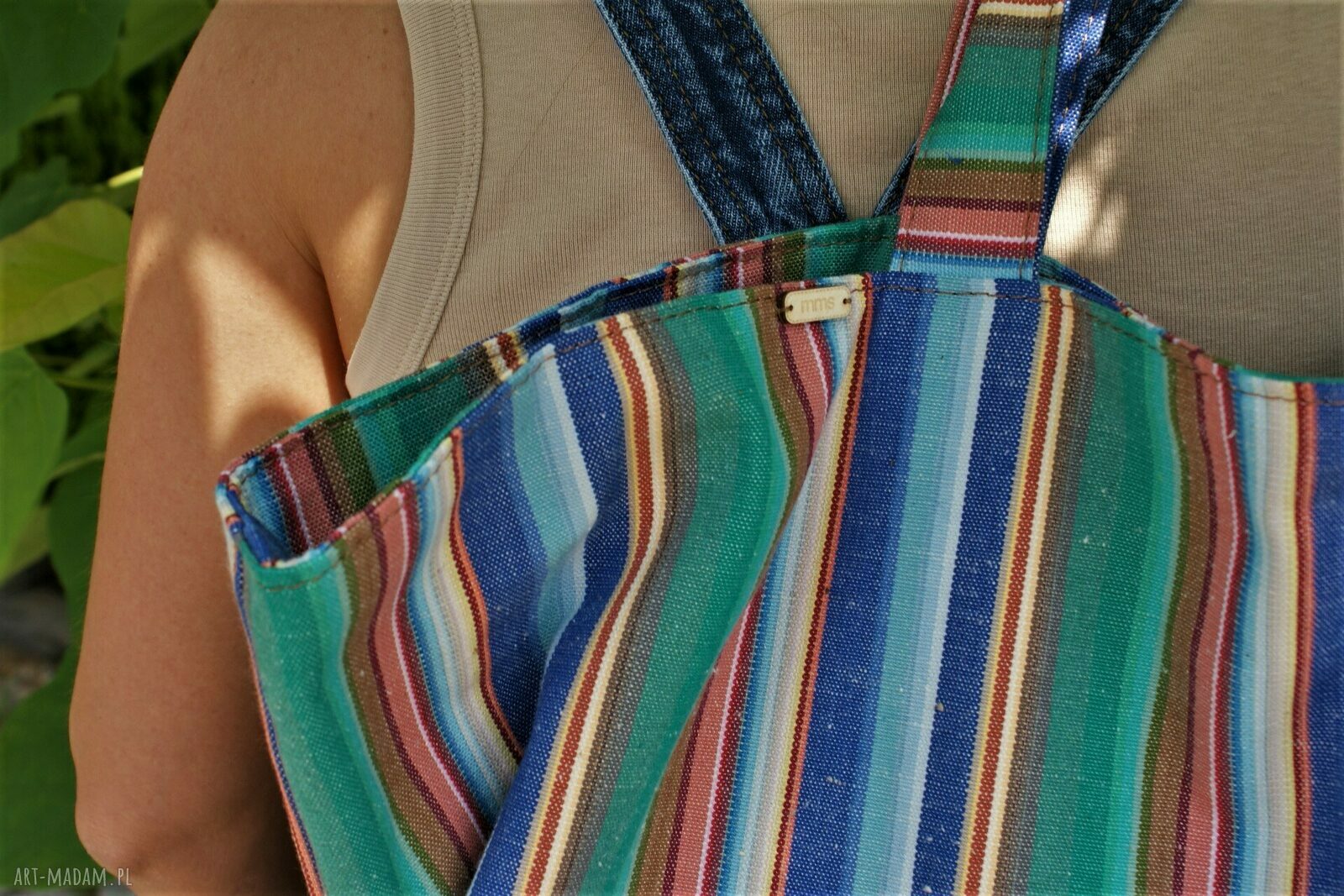 worek plażowy pasy handmade