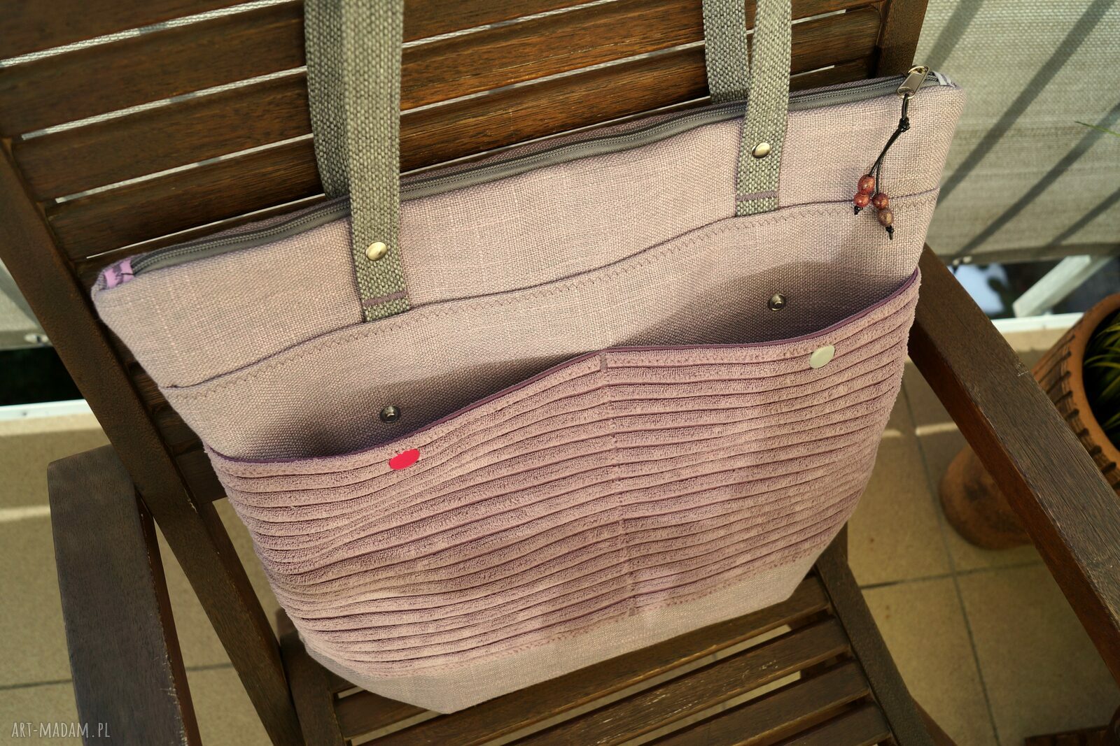 Worek na ramię Baletnice - pastelowa torba handmade dla kobiet