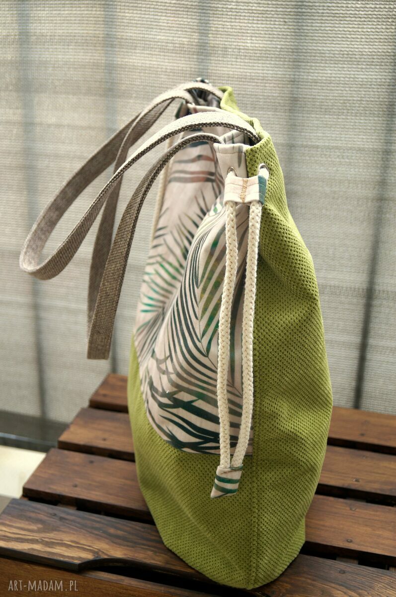 Worek na ramię Palmy - torba miejska handmade