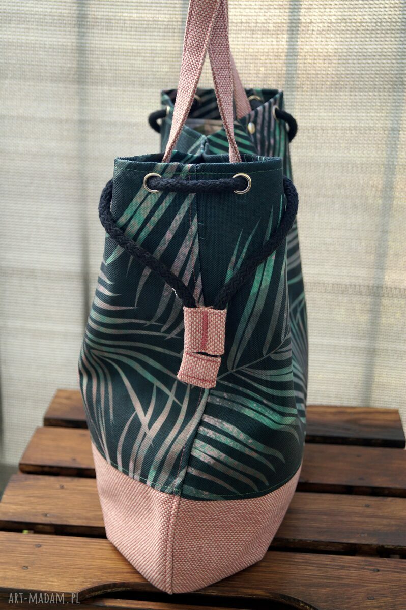 Worek na ramię - torba z motywem palm