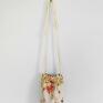 ręcznie robione mini torebka sakiewka kwiaty vintage