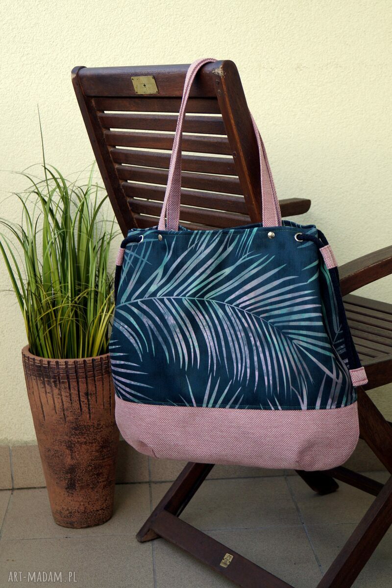 Worek na ramię - torba z motywem palm