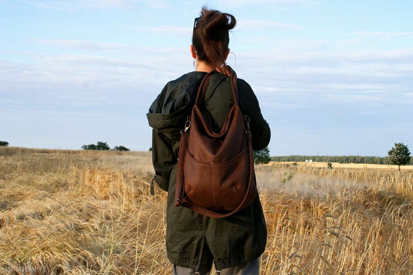Workówka nubuk czekolada hand made