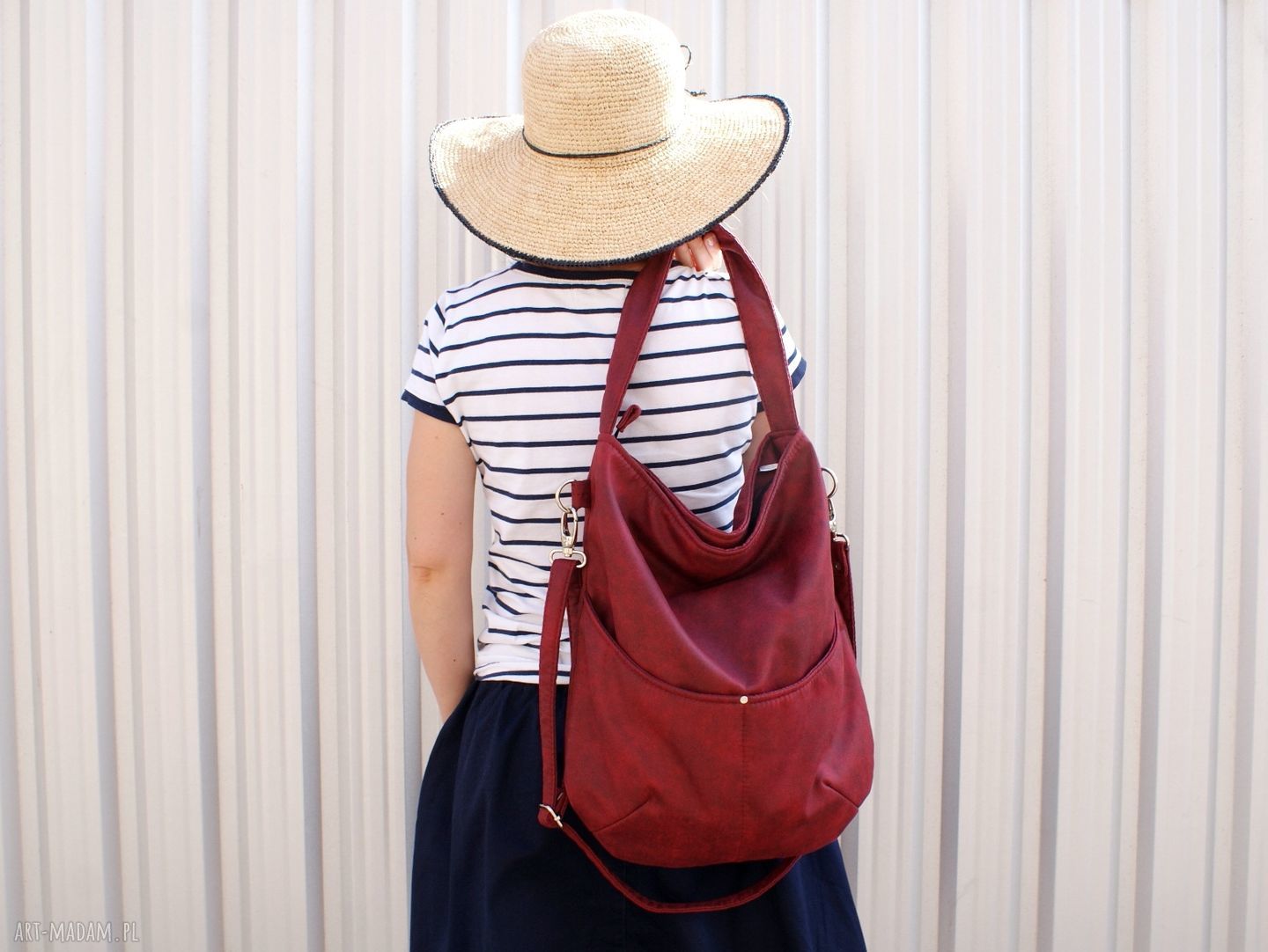 Workówka vegan bordo HandMade