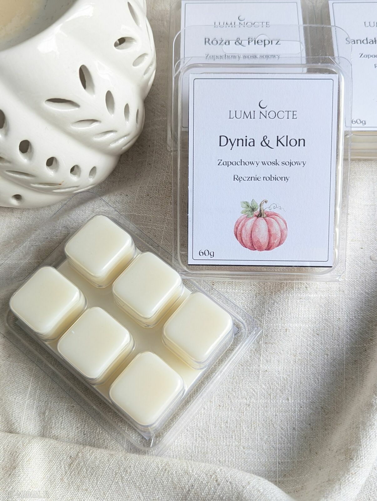 Zapachowy wosk sojowy do kominka Dynia & Klon - 60 g