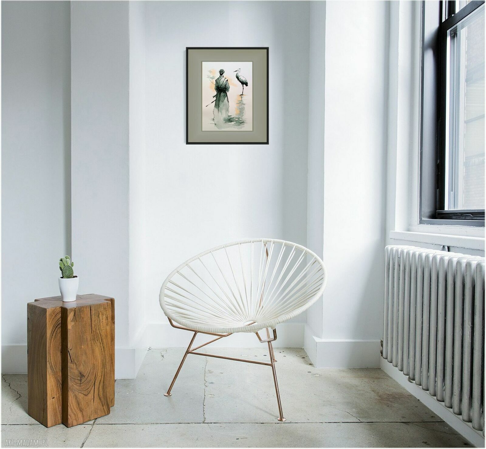Współbrzmienie dusz - akwarela z żurawiami 24x32 cm (oryginał)