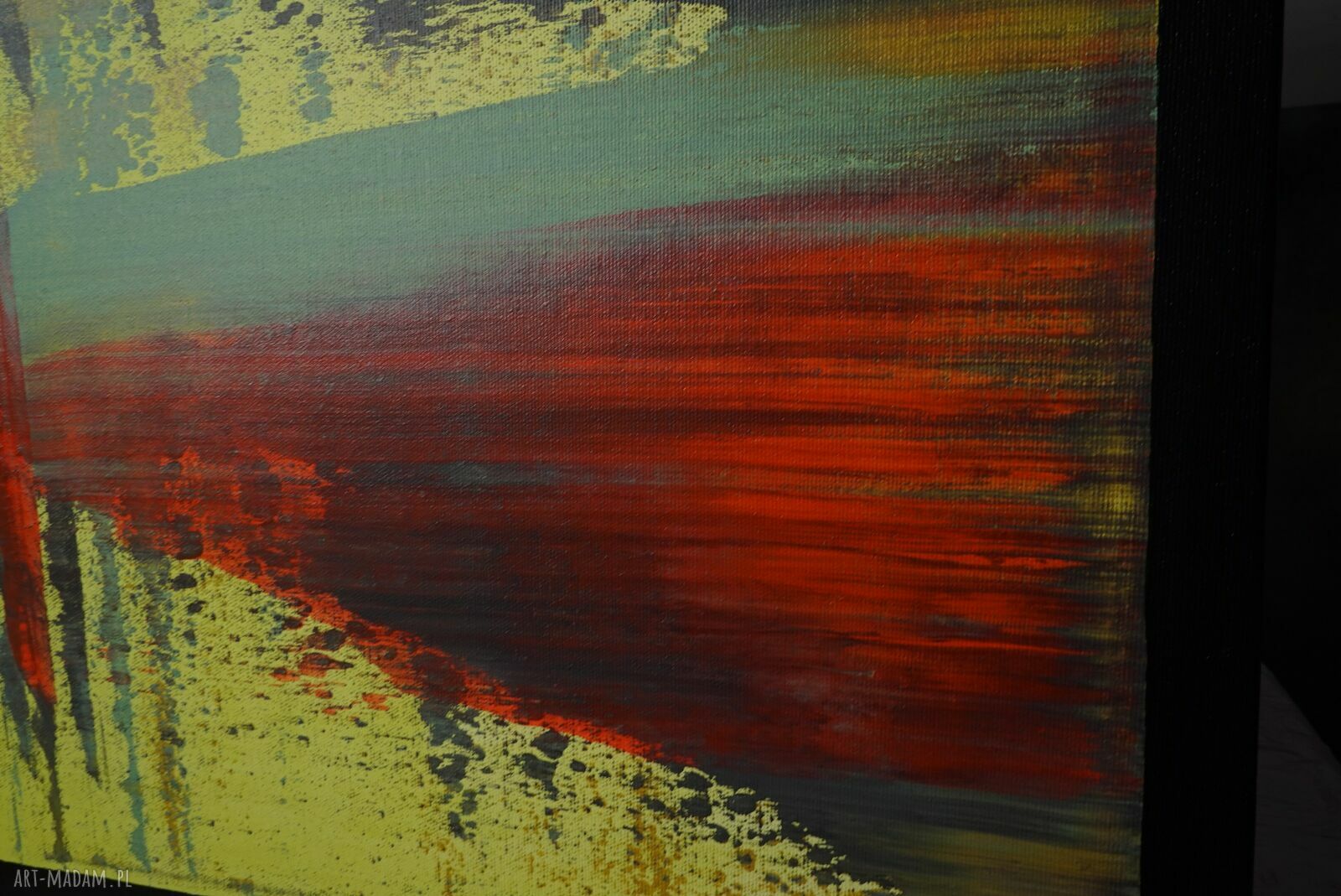 Wspominając Gerharda 12 - obraz abstrakcyjny akryl na płótnie 90x100 cm