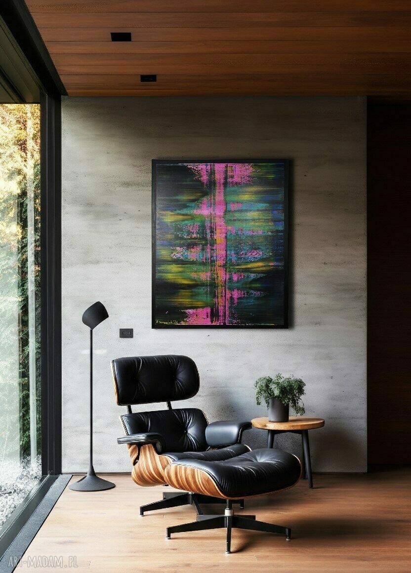 Wspominając Gerharda 13 - abstrakcyjny obraz na płótnie 100x80 cm