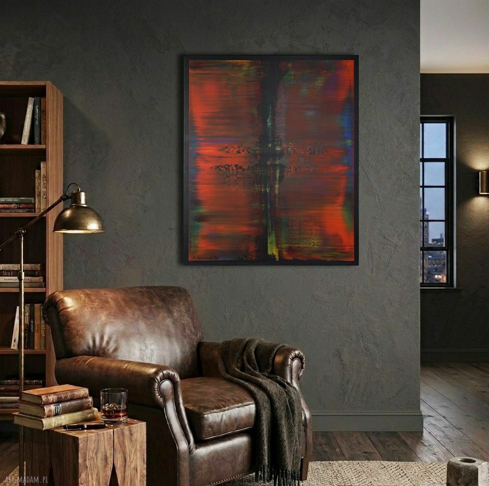 Wspominając Gerharda 17 - abstrakcyjny obraz akrylowy na płótnie 100x80 cm