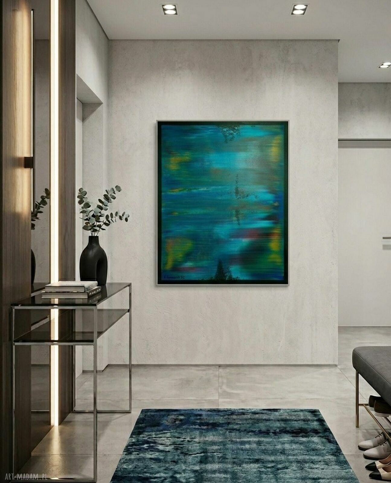 Wspominając Gerharda 18 - abstrakcyjny obraz akrylowy 100x80 cm