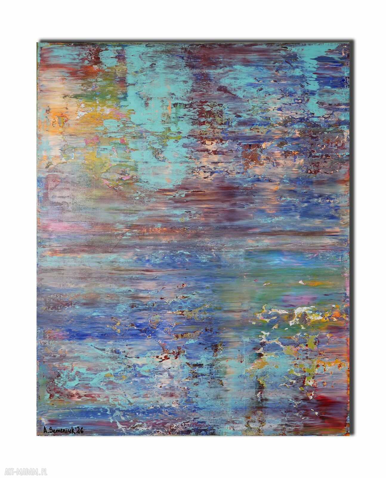 Wspominając Gerharda 23 - obraz abstrakcyjny akryl 100 x 80 cm