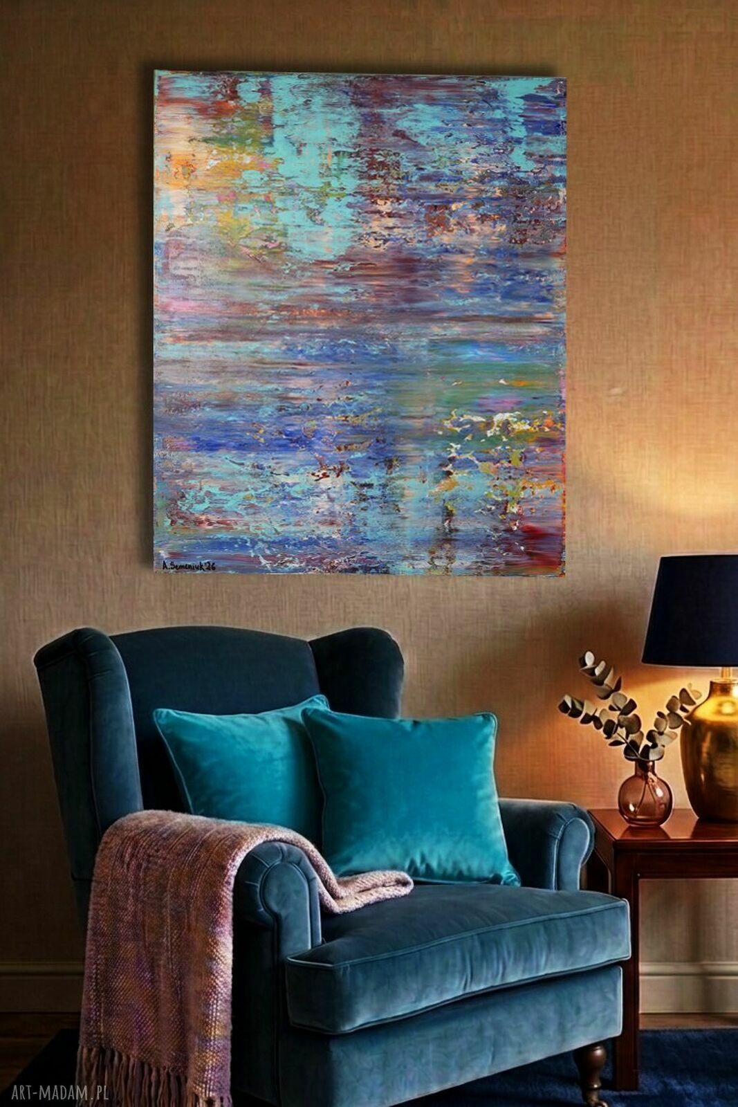 Wspominając Gerharda 23 - obraz abstrakcyjny akryl 100 x 80 cm