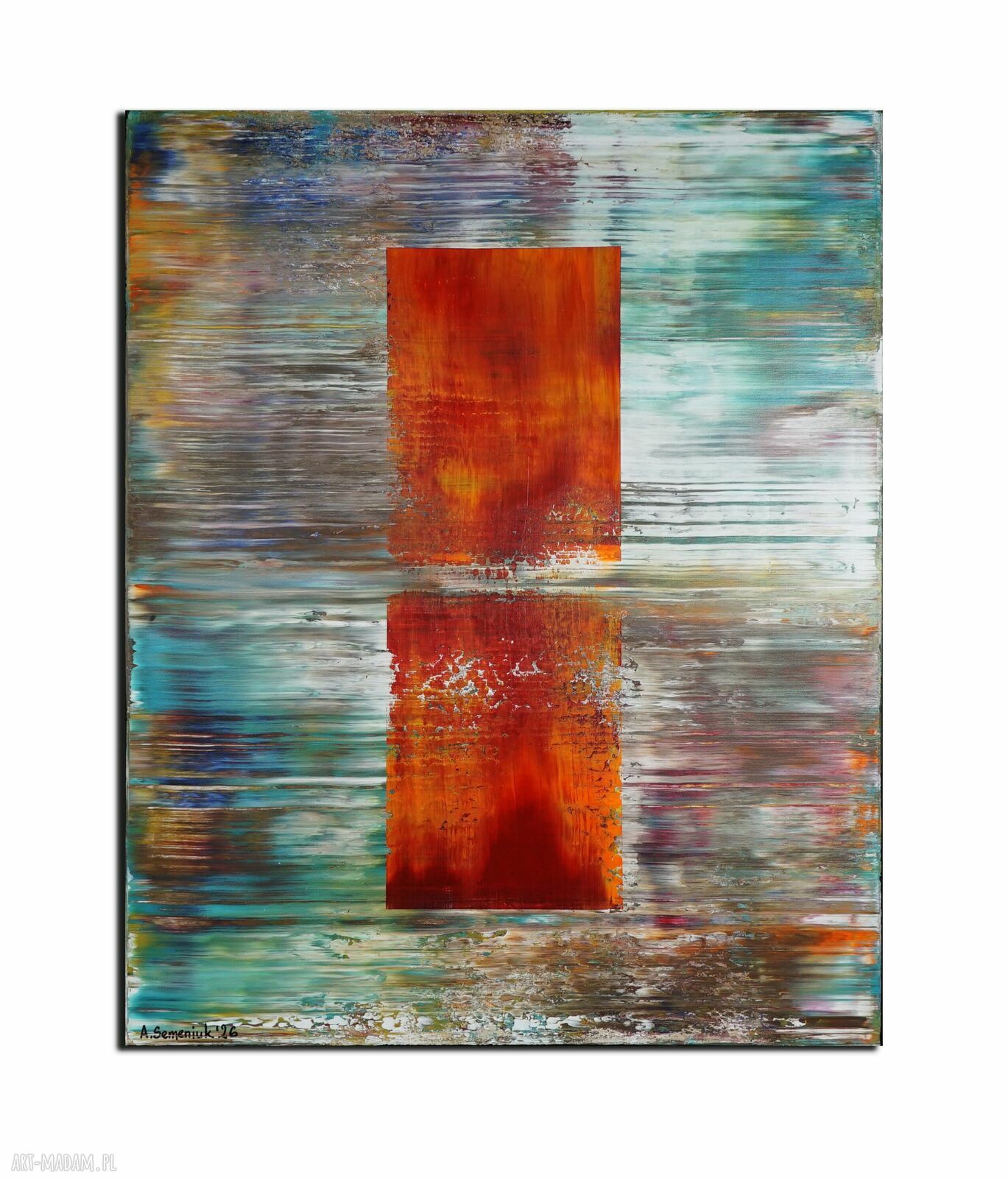 Wspominając Gerharda 25 - obraz abstrakcyjny akryl 100 x 80 cm