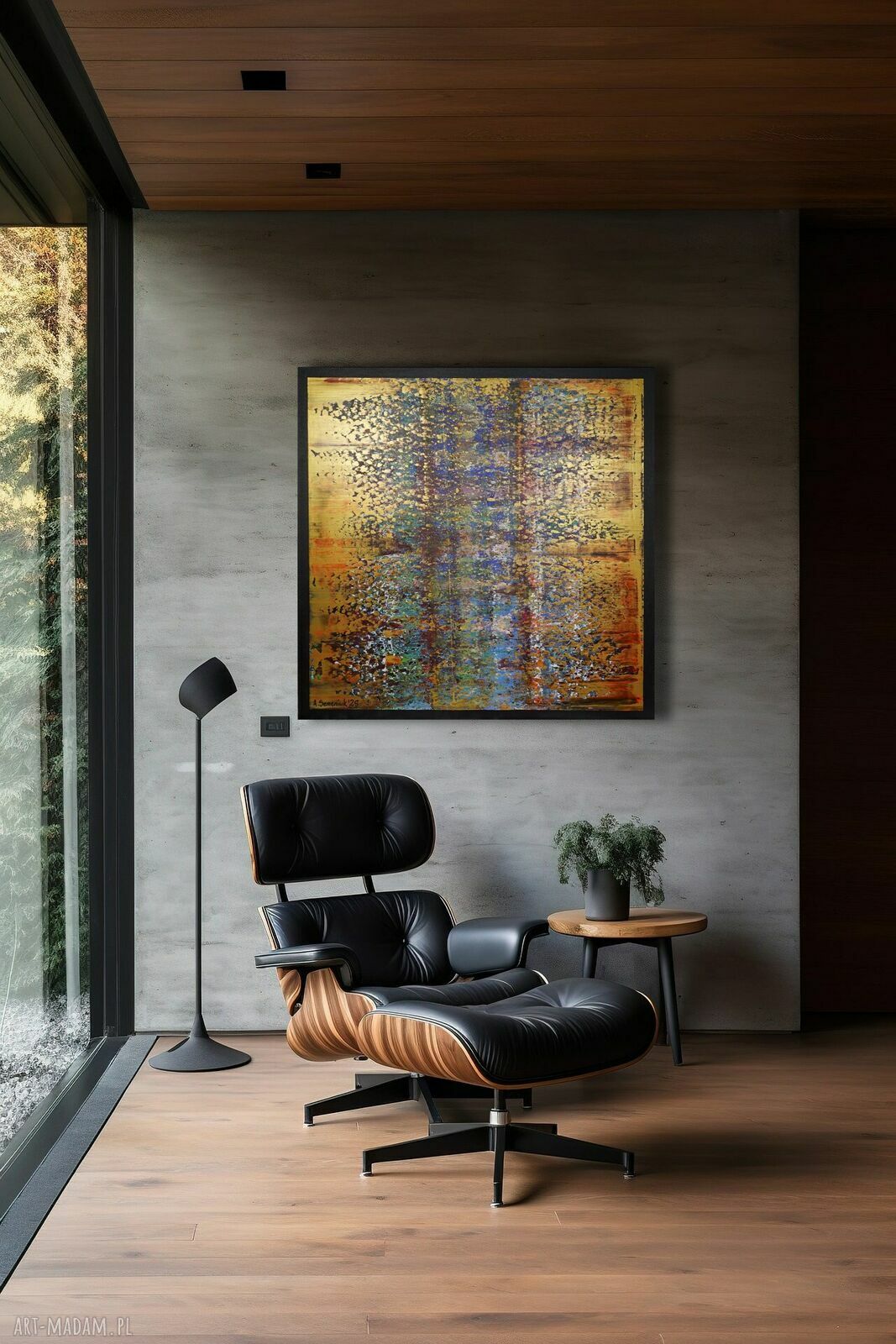Wspominając Gerharda 8 - abstrakcyjny obraz 80x80 cm z akrylu