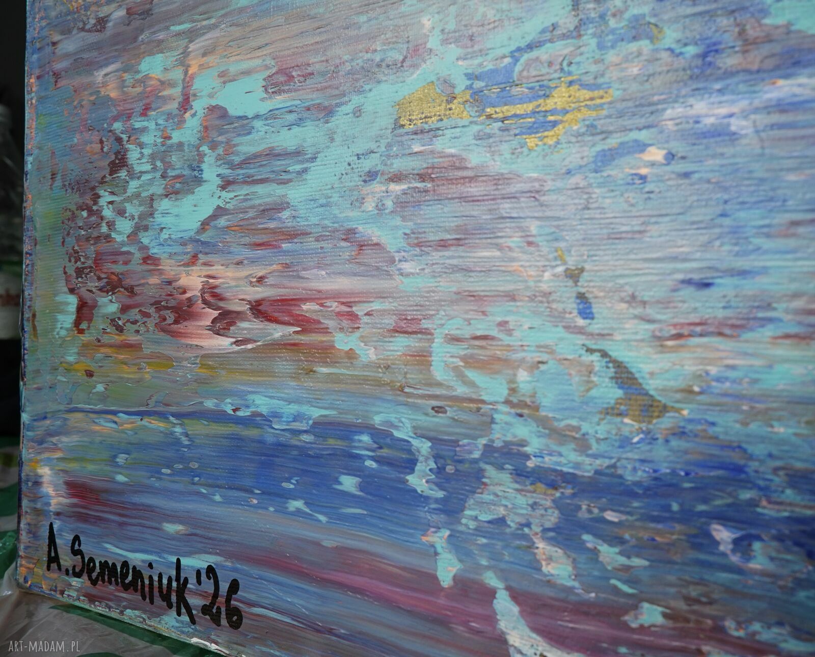 Wspominając Gerharda 23 - obraz abstrakcyjny akryl 100 x 80 cm