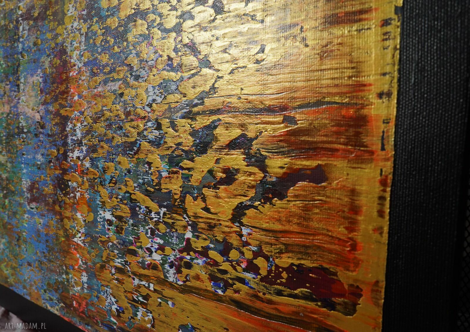 Wspominając Gerharda 8 - abstrakcyjny obraz 80x80 cm z akrylu