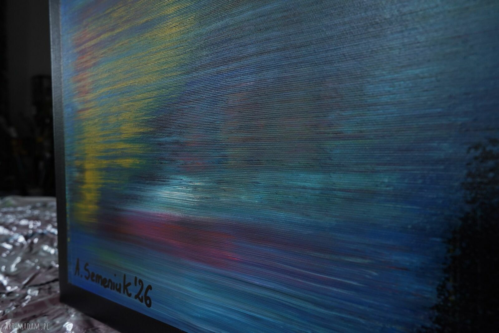 Wspominając Gerharda 18 - abstrakcyjny obraz akrylowy 100x80 cm
