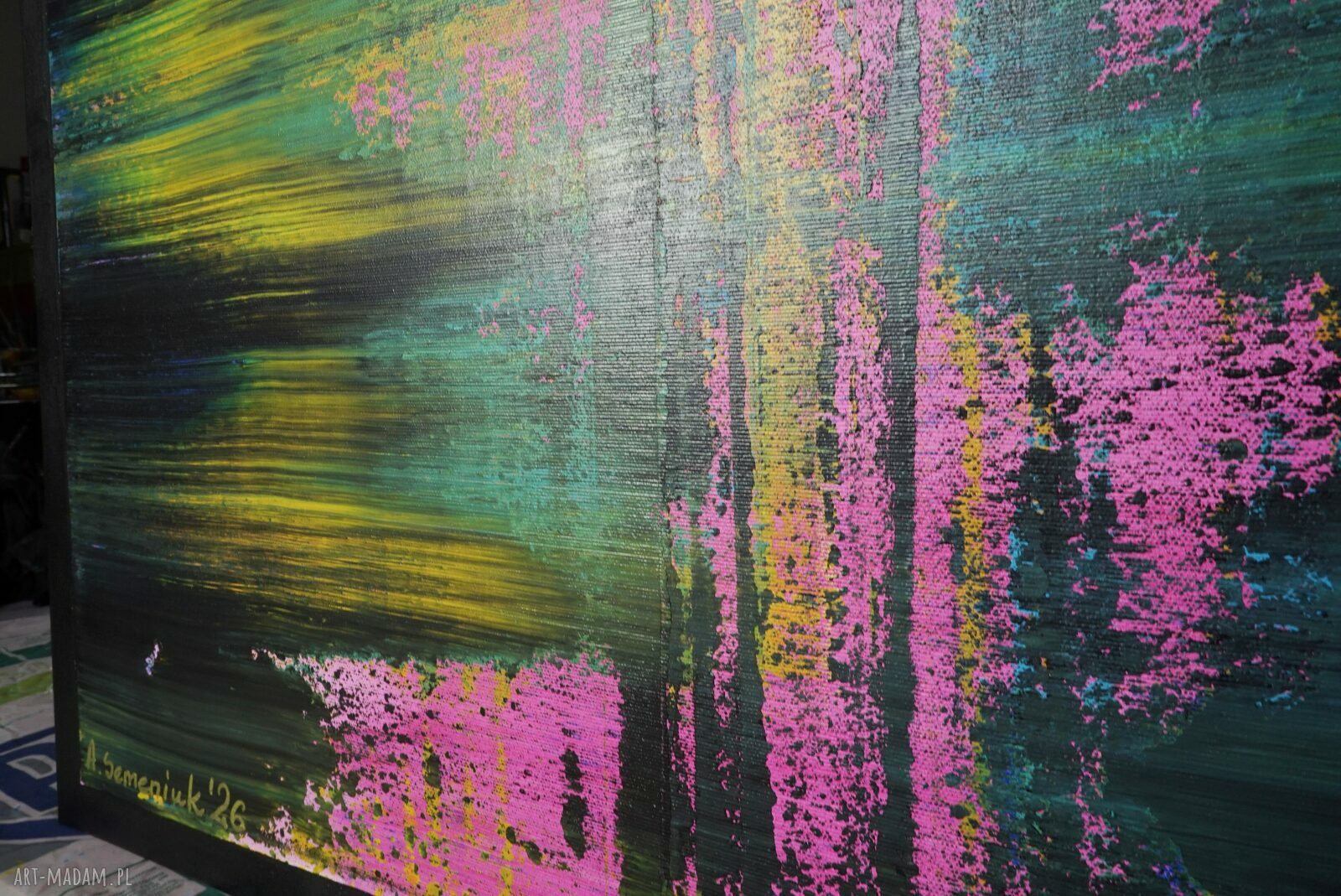 Wspominając Gerharda 13 - abstrakcyjny obraz na płótnie 100x80 cm