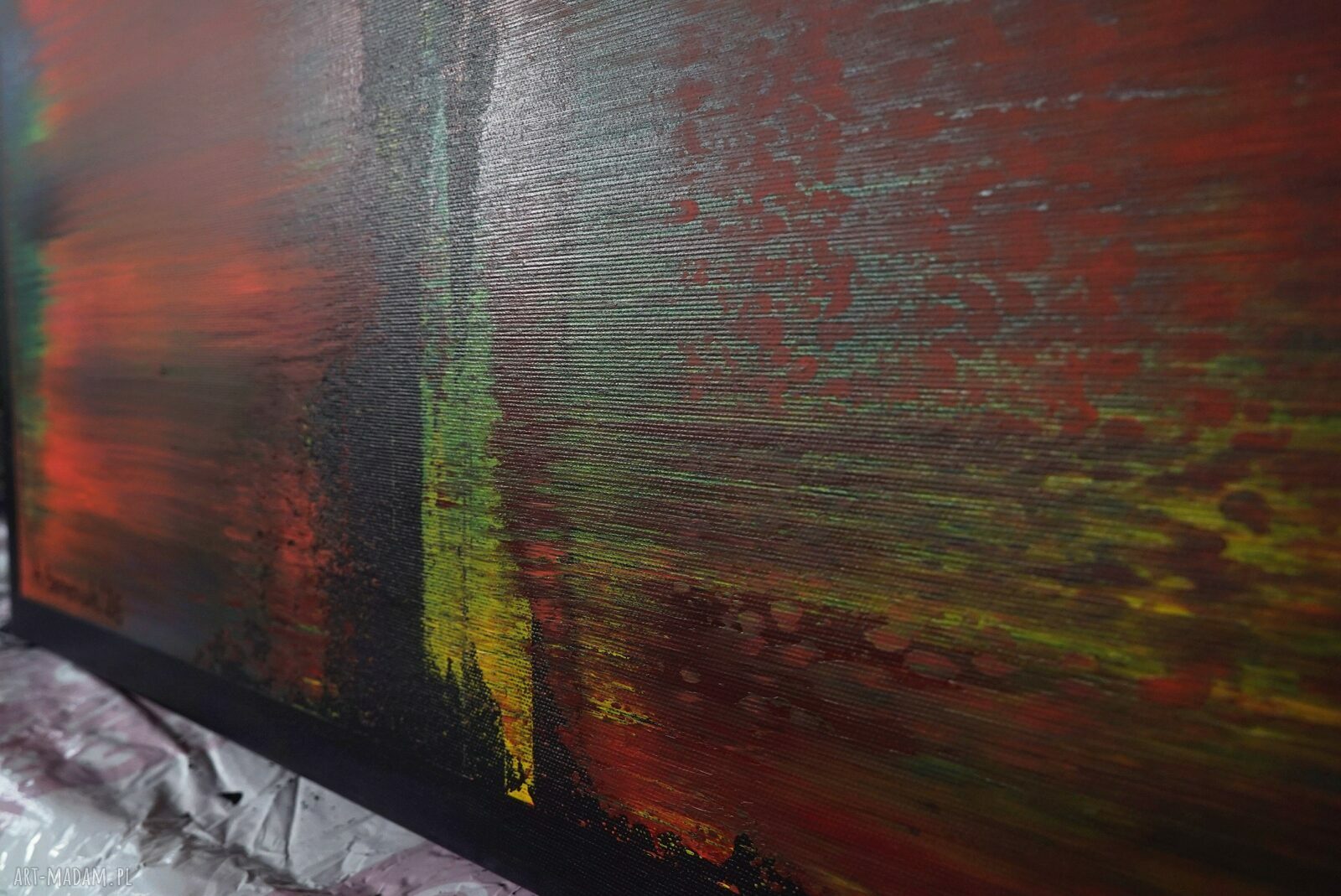 Wspominając Gerharda 17 - abstrakcyjny obraz akrylowy na płótnie 100x80 cm