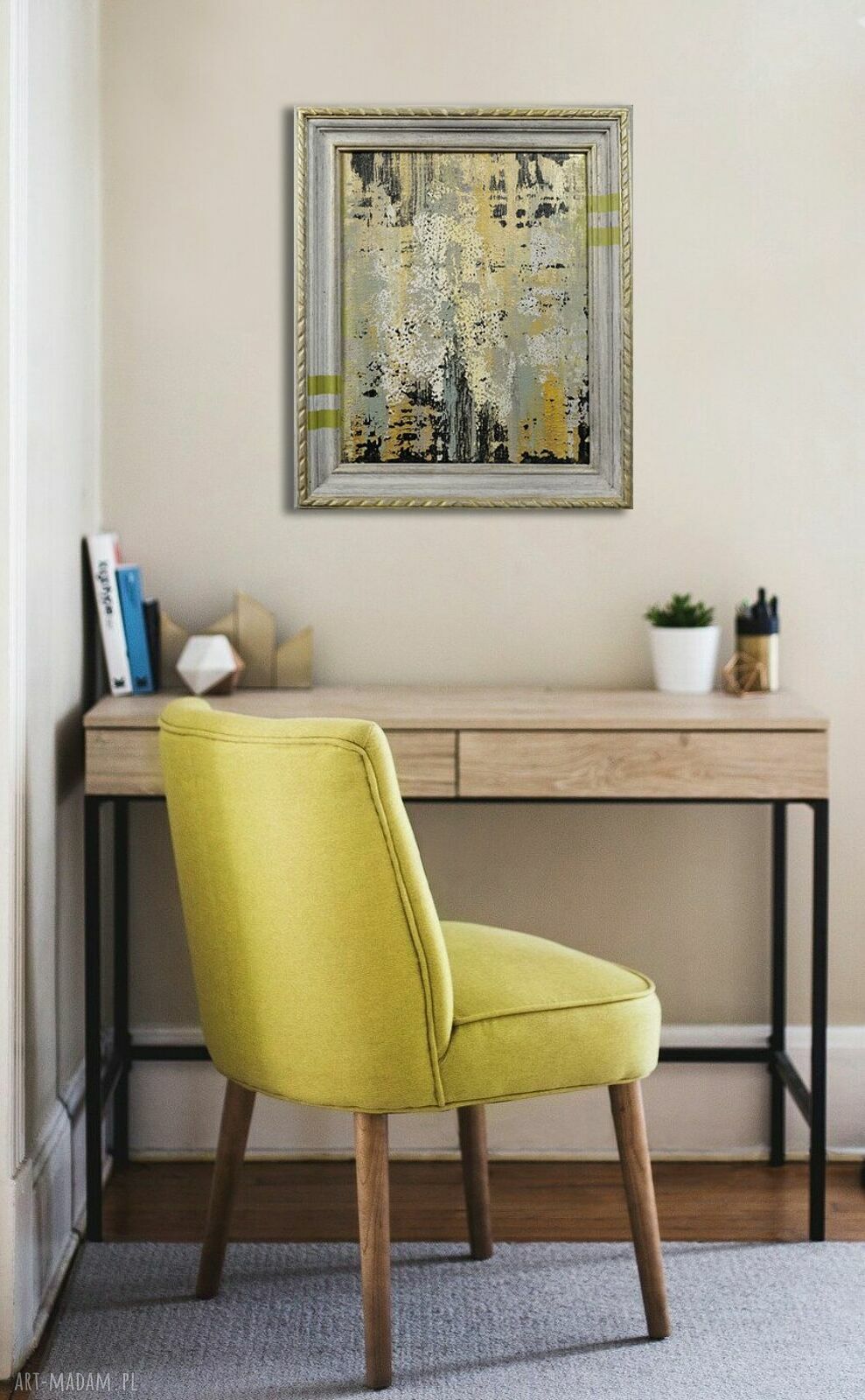 Wspominając Gerharda 2 - obraz na płycie z farb akrylowych 62 x 52 cm z ramą