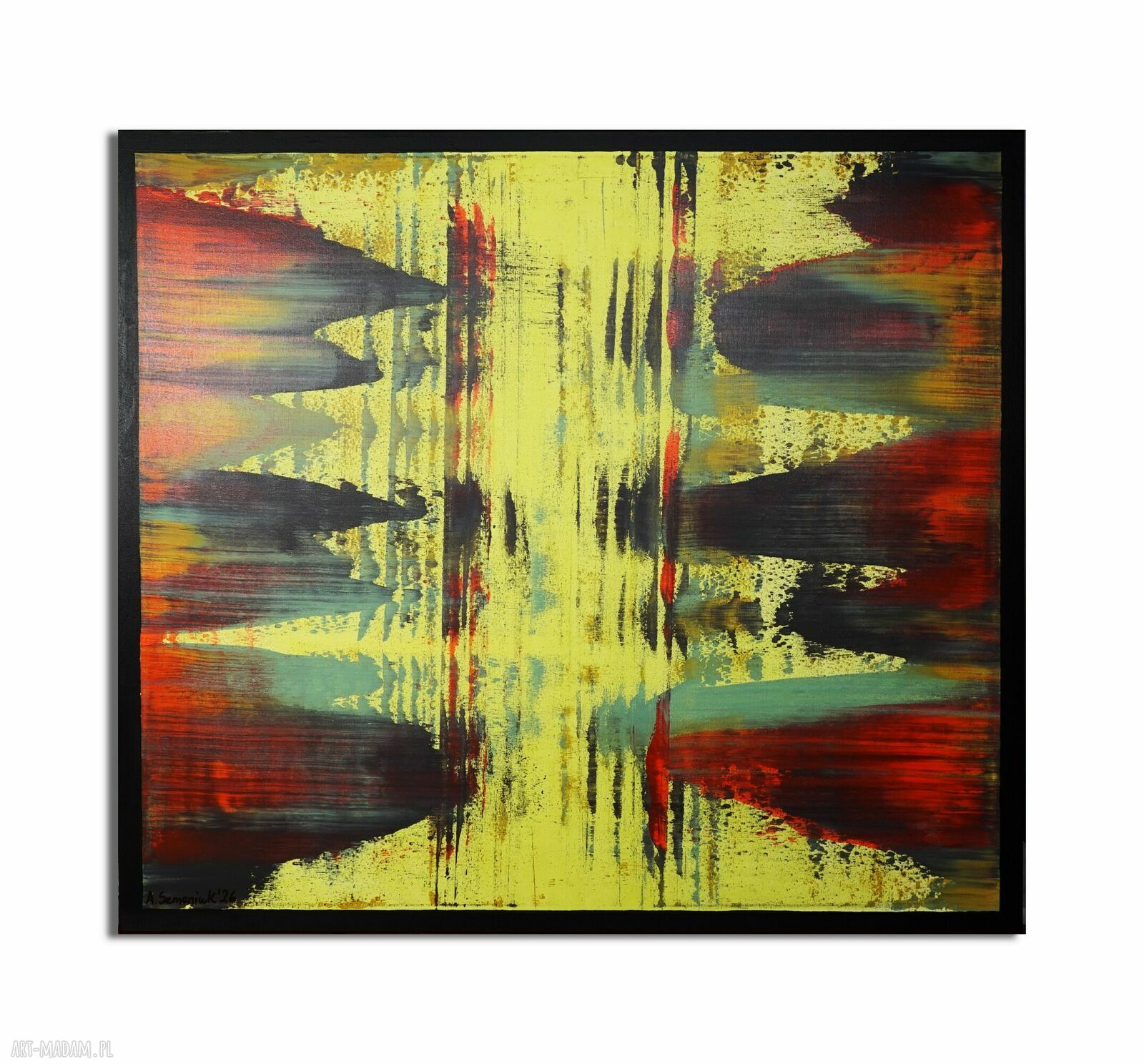 Wspominając Gerharda 12 - obraz abstrakcyjny akryl na płótnie 90x100 cm
