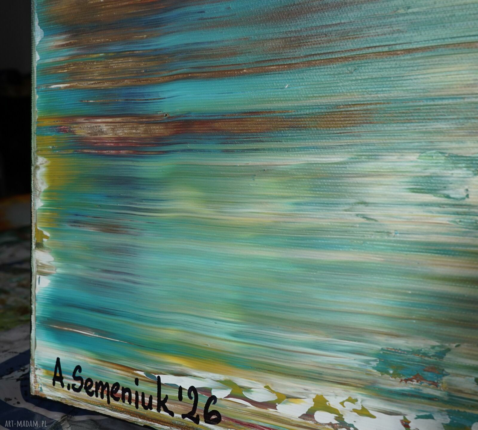 Wspominając Gerharda 25 - obraz abstrakcyjny akryl 100 x 80 cm