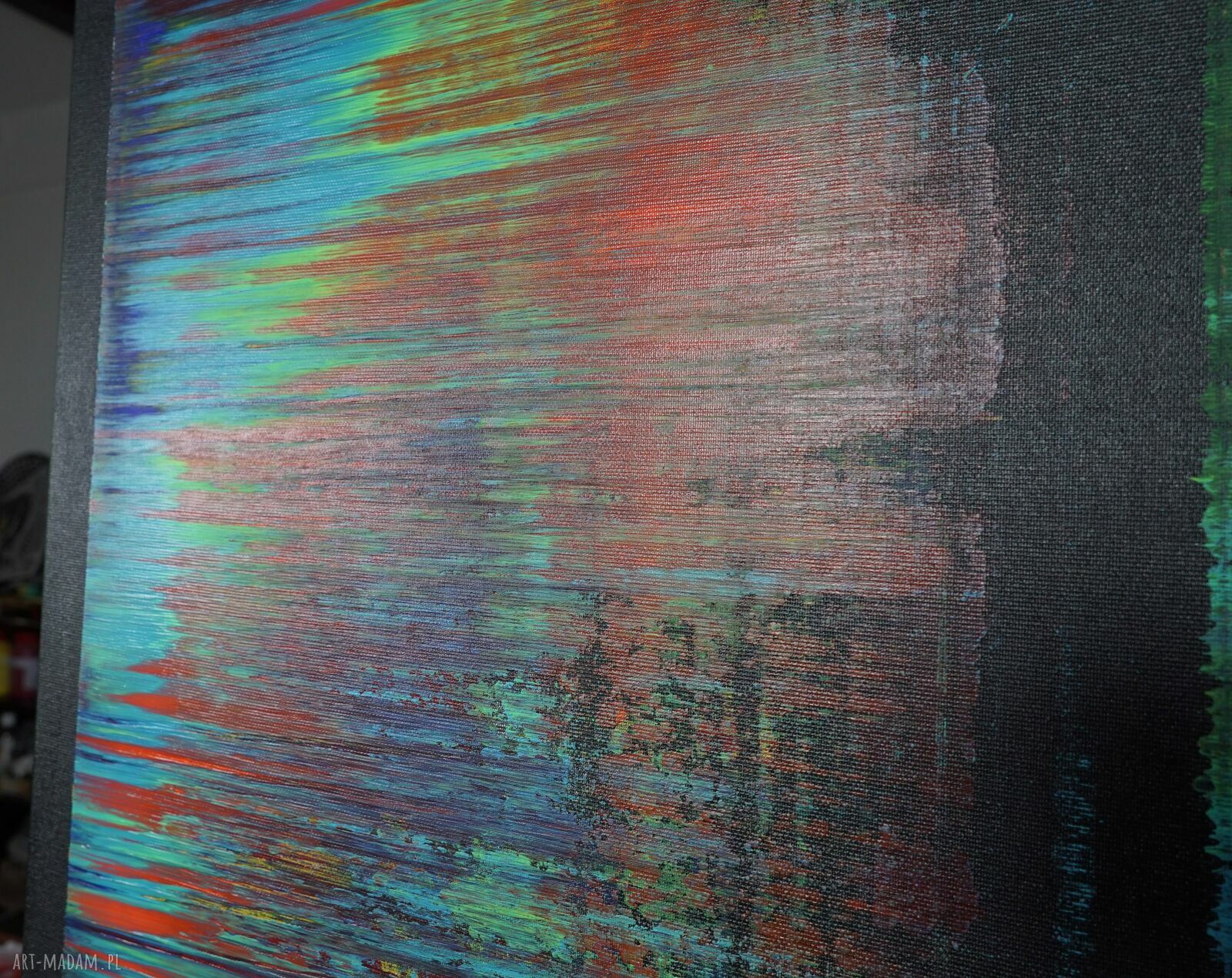 Wspominając Gerharda 19 - obraz abstrakcyjny akryl na płótnie 100x80 cm