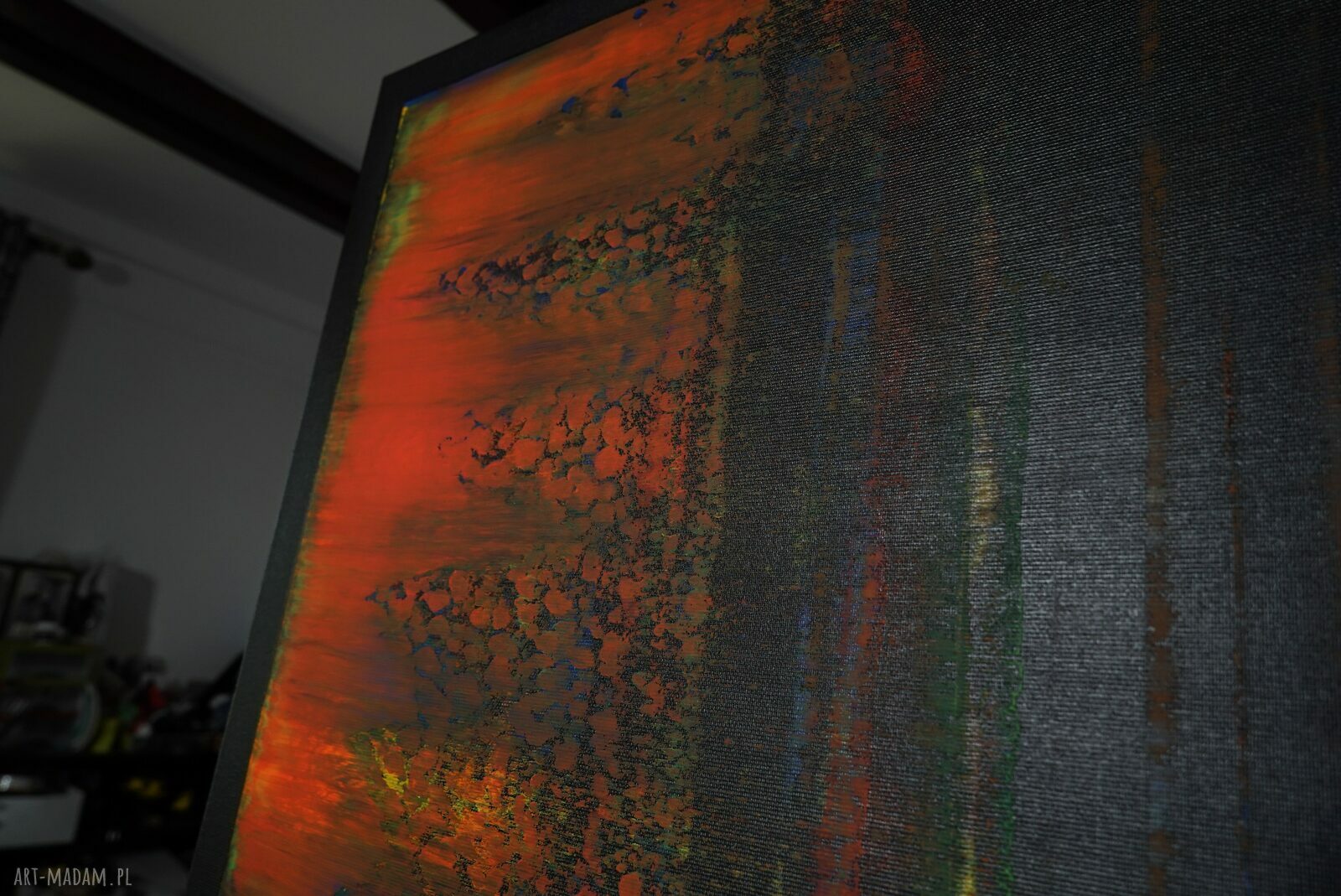 Wspominając Gerharda 14 - ręcznie malowany obraz abstrakcyjny 100x80 cm z akrylu