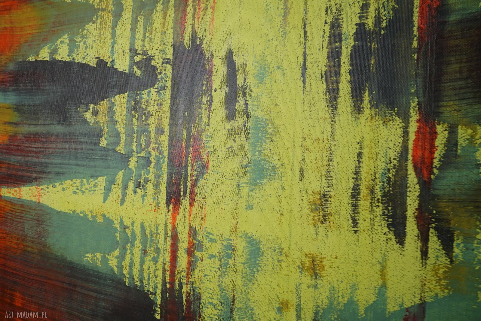 Wspominając Gerharda 12 - obraz abstrakcyjny akryl na płótnie 90x100 cm