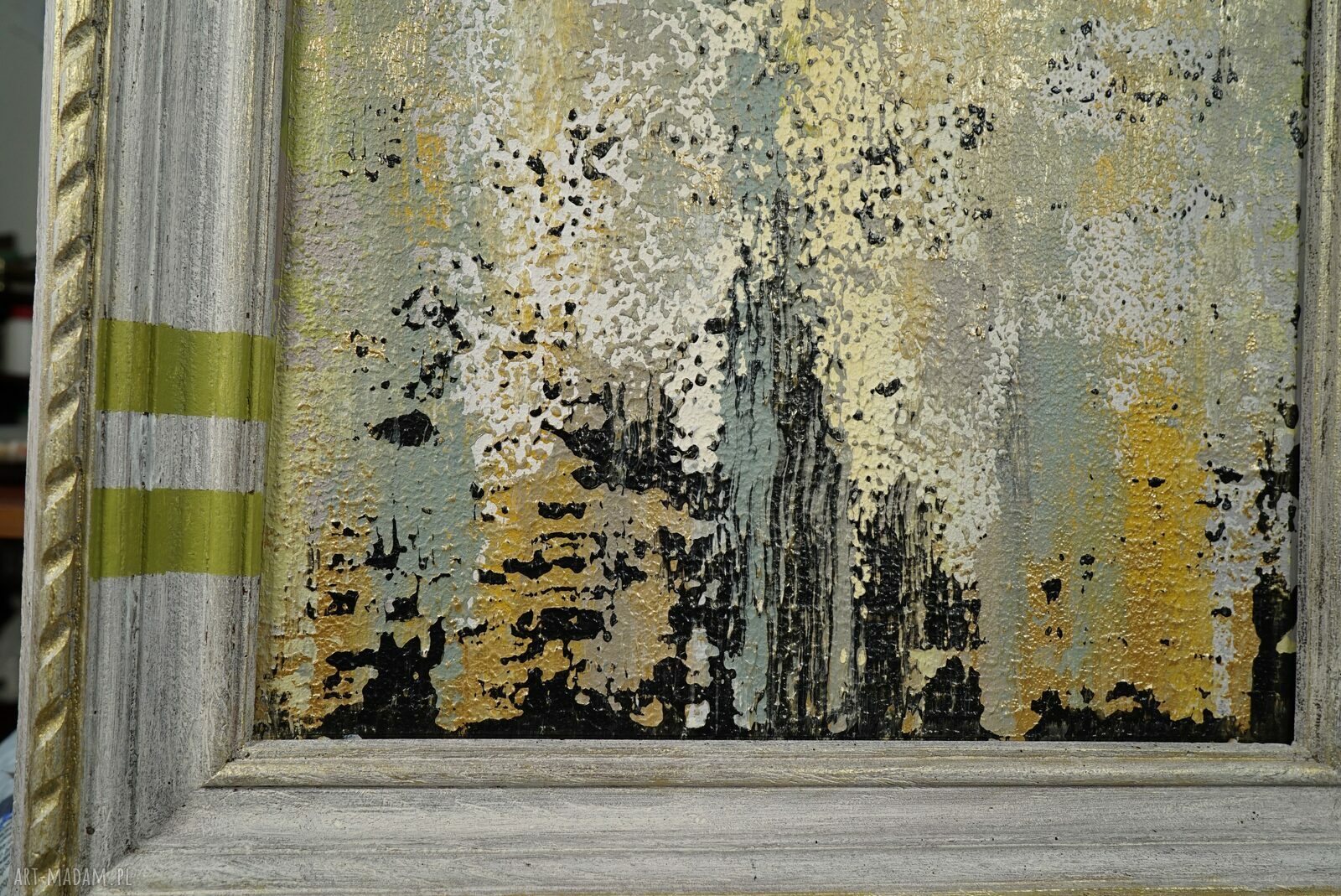 Wspominając Gerharda 2 - obraz na płycie z farb akrylowych 62 x 52 cm z ramą