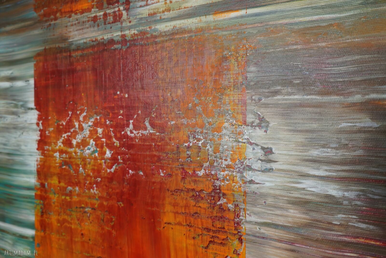 Wspominając Gerharda 25 - obraz abstrakcyjny akryl 100 x 80 cm