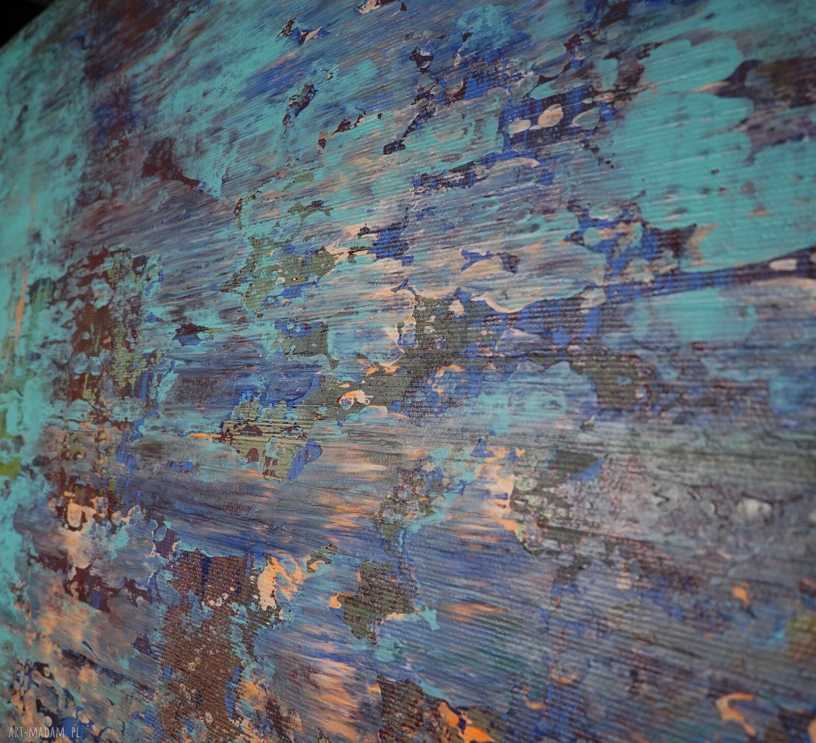 Wspominając Gerharda 23 - obraz abstrakcyjny akryl 100 x 80 cm